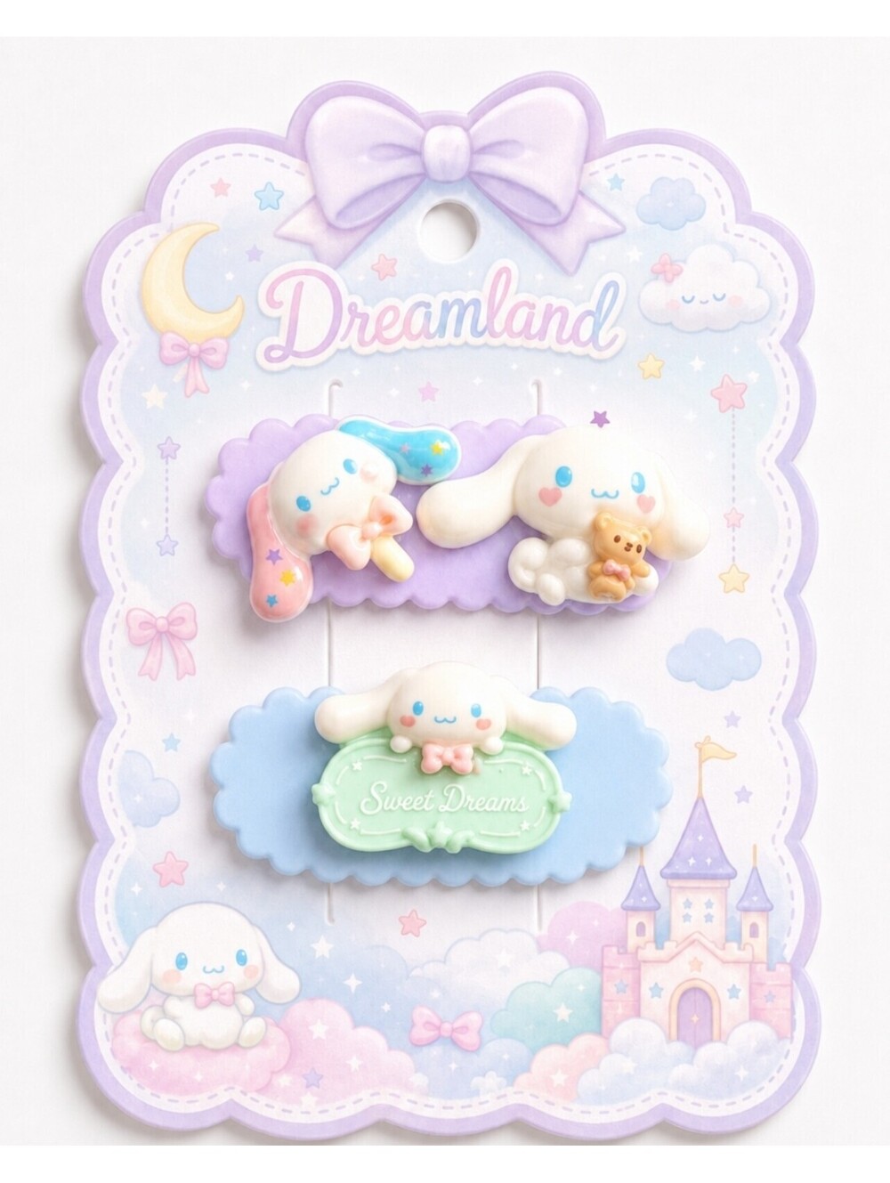 Sanrio Hello Kitty Cinnamaroll Cloud Friends Dreamland Clips Barrettes New
